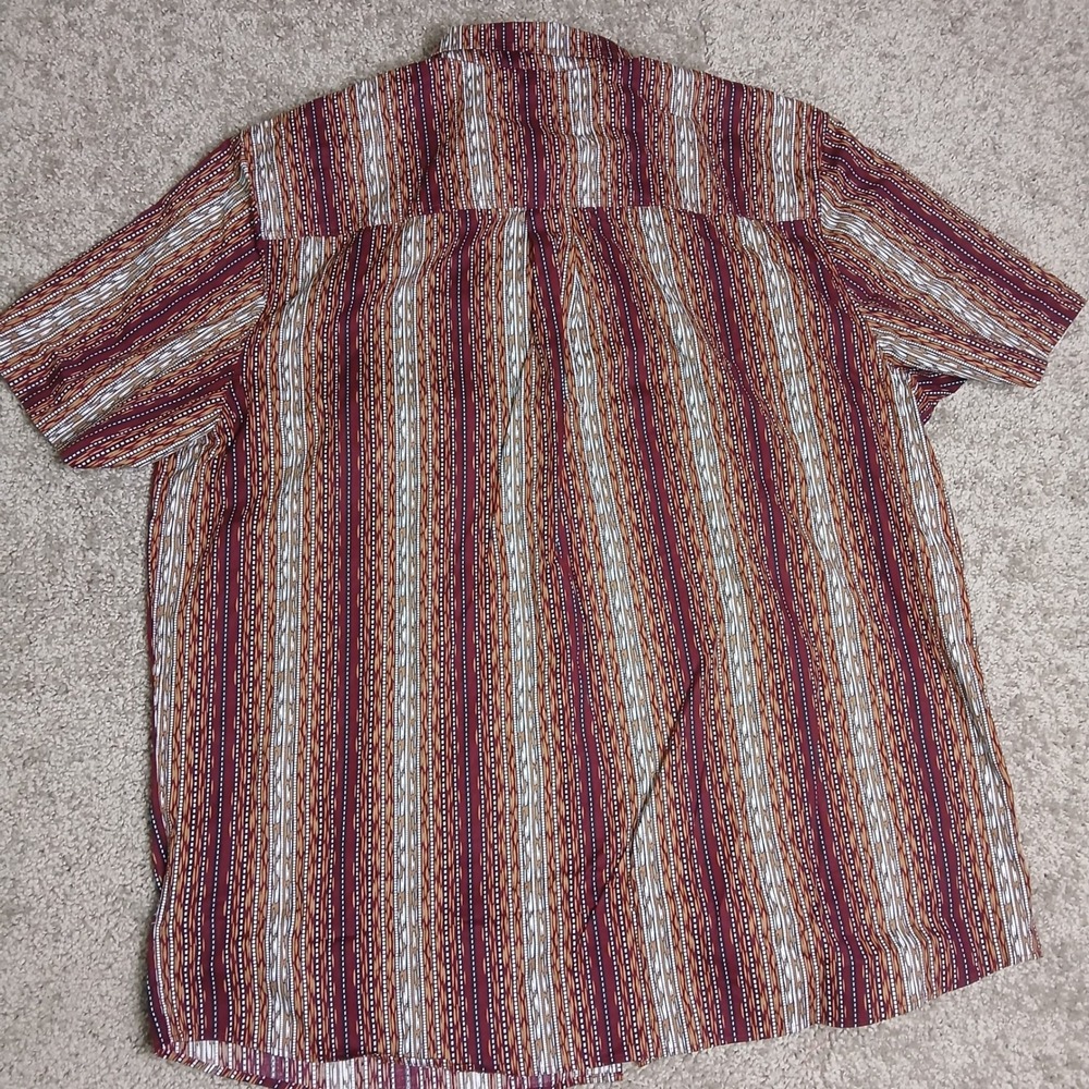 Cody James Mens 2XL Short Sleeve Western Button Down Shirt Striped Modern Fit - Picture 7 of 9
